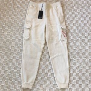 True Religion NWOT White Cargo Pocket Joggers